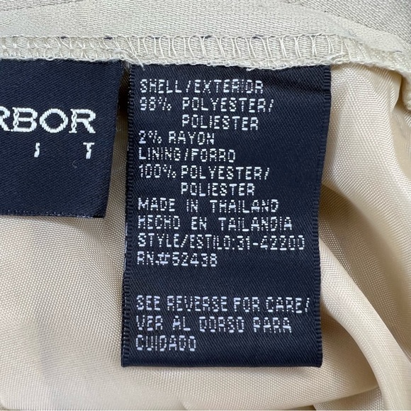 Size 14 Sag Harbor Beige Pinstriped Dress Pants Stretch Waistband Large - Picture 7 of 8